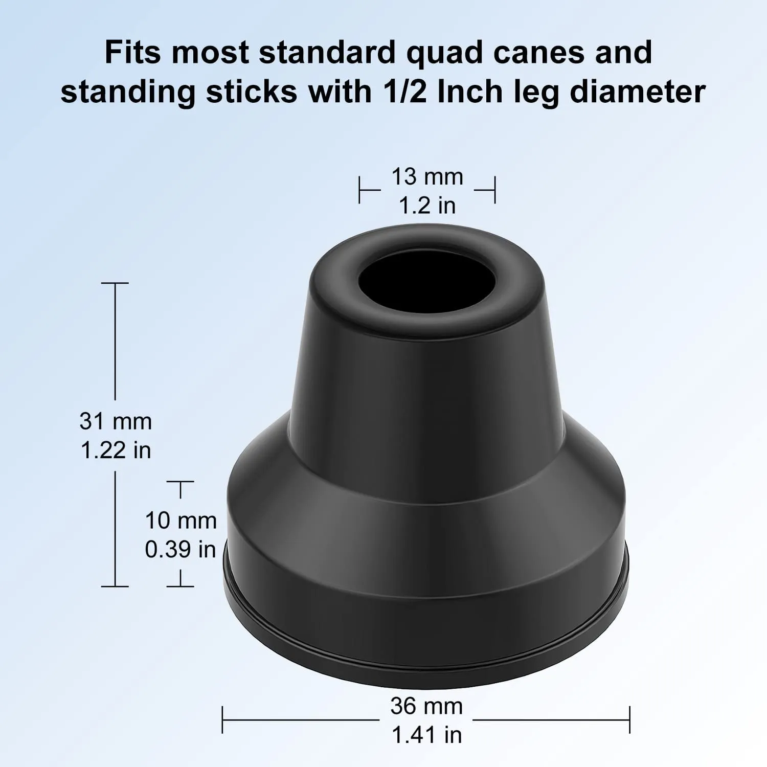 4pcs Quad Rubber Cane Tip