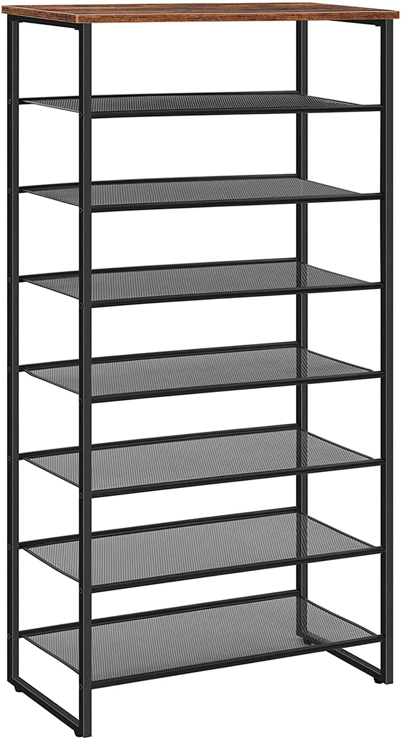 8 Tier Shoe Rack, Shoe Storage Organizer with Detachable Metal Mesh