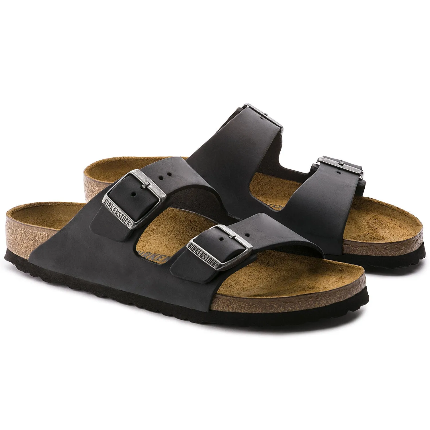 BIRKENSTOCK  Arizona Oiled Leather Narrow - Black