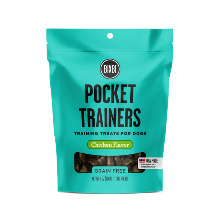 BIXBI Grain Free Chicken Pocket Trainers Dog Treats - 6 oz