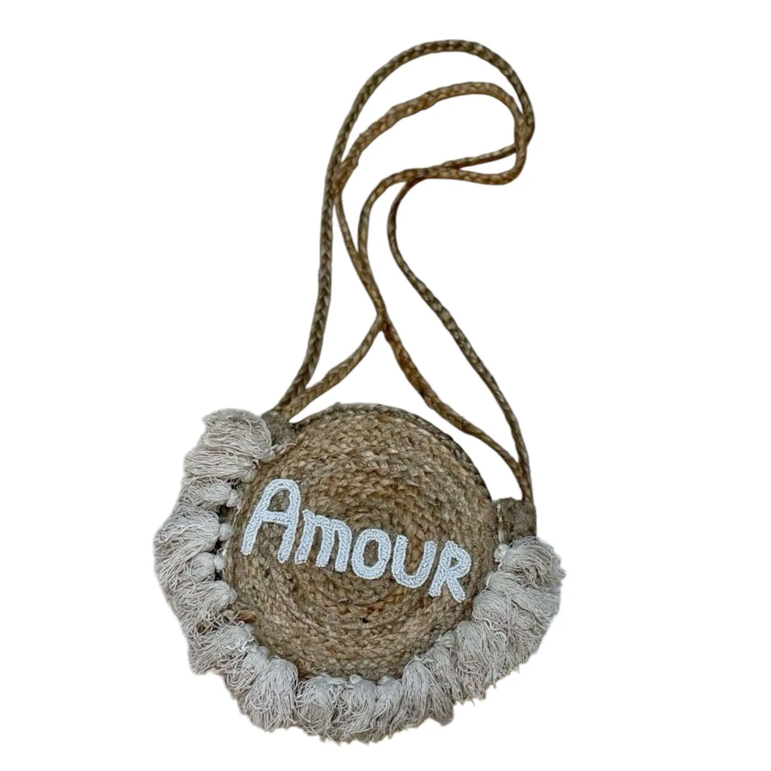 Boho Amour Jute Crossbody Bag
