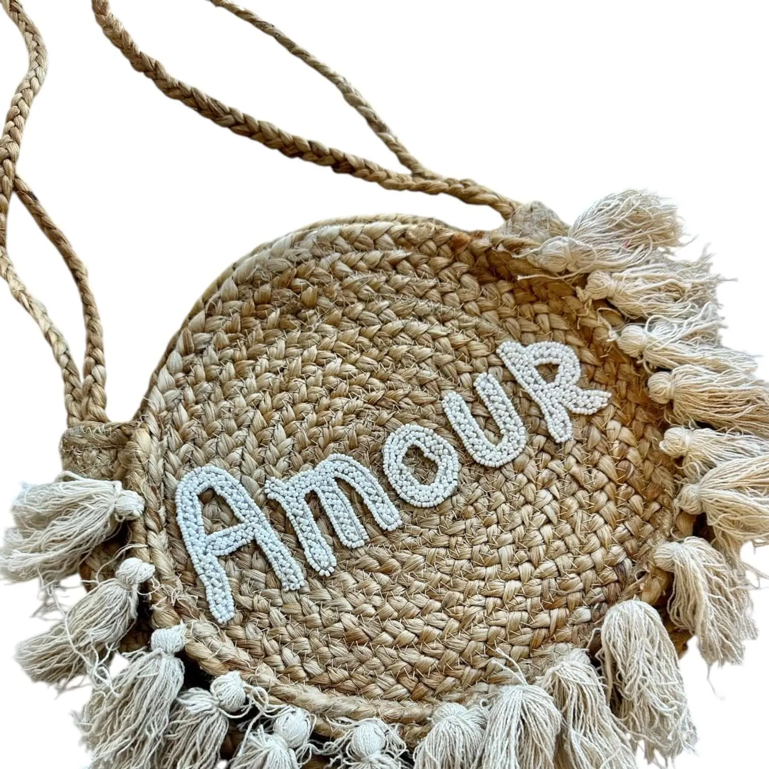 Boho Amour Jute Crossbody Bag