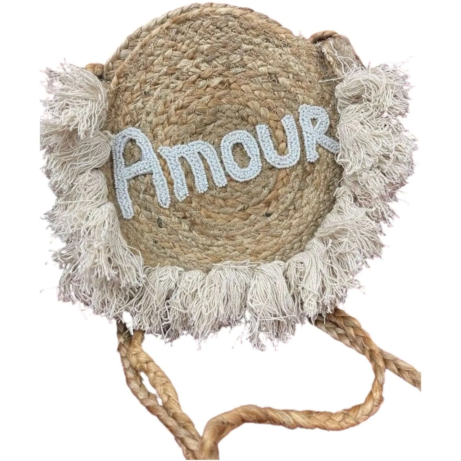 Boho Amour Jute Crossbody Bag