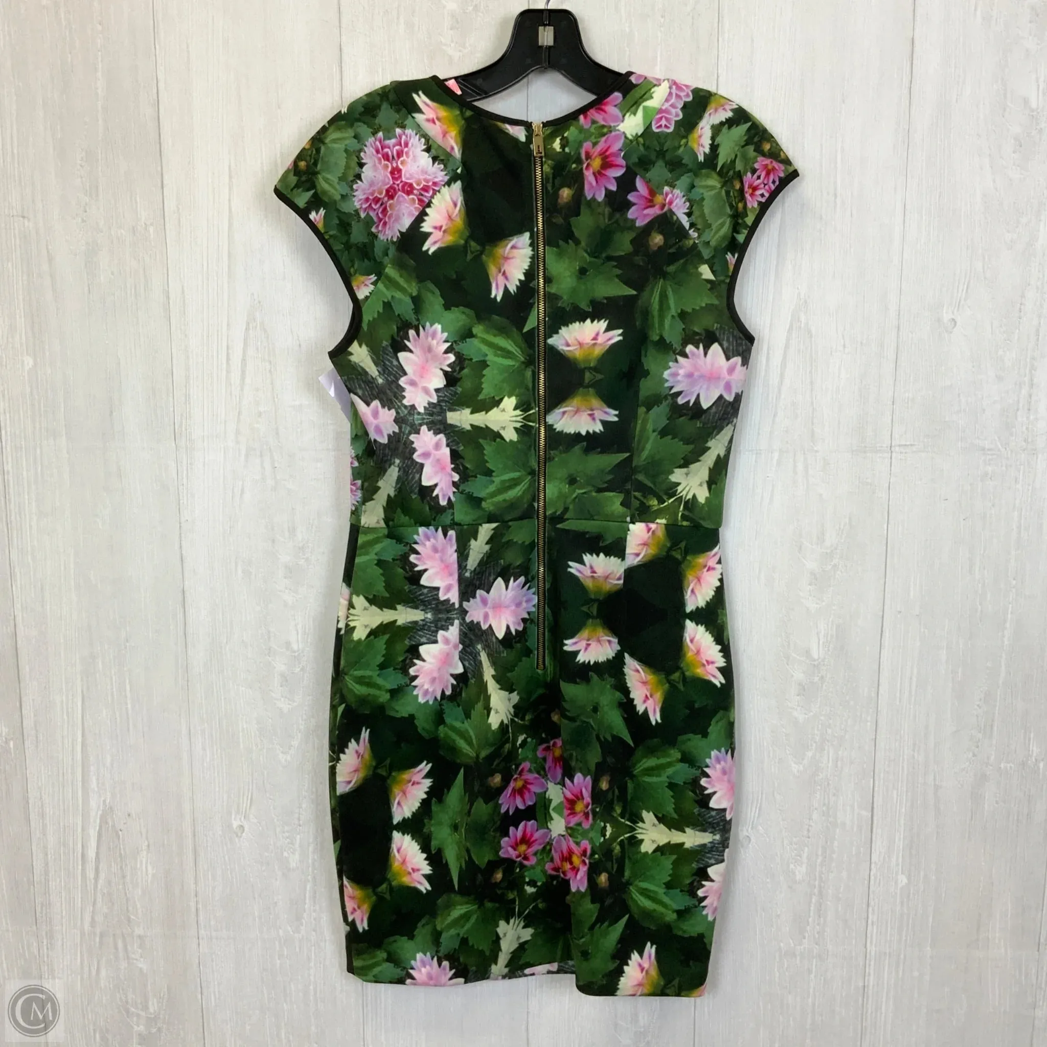 Dress Casual Short By Ted Baker In Green & Pink, Size: Xs
