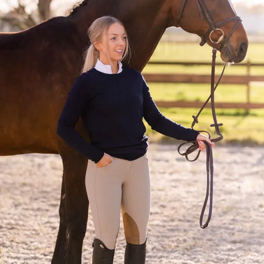 Essential Crew Neck Sweater - Classic Navy - Ladies