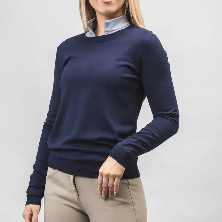 Essential Crew Neck Sweater - Classic Navy - Ladies