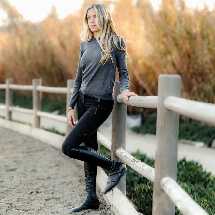 Essential Crew Neck Sweater - Nickel - Ladies
