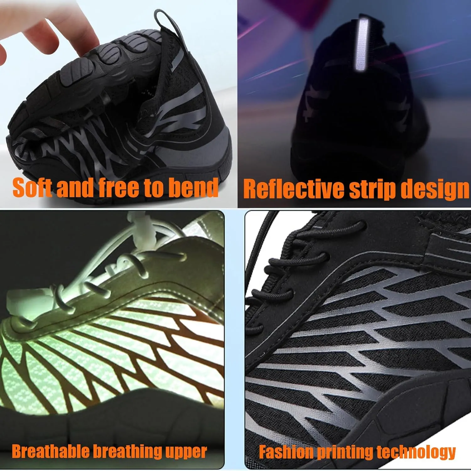 Grounded Freedom Shoes, Hike Barefoot Footwear Womens Men, Wide Toe Box Quick Dry Water Shoes Beach Sneakers