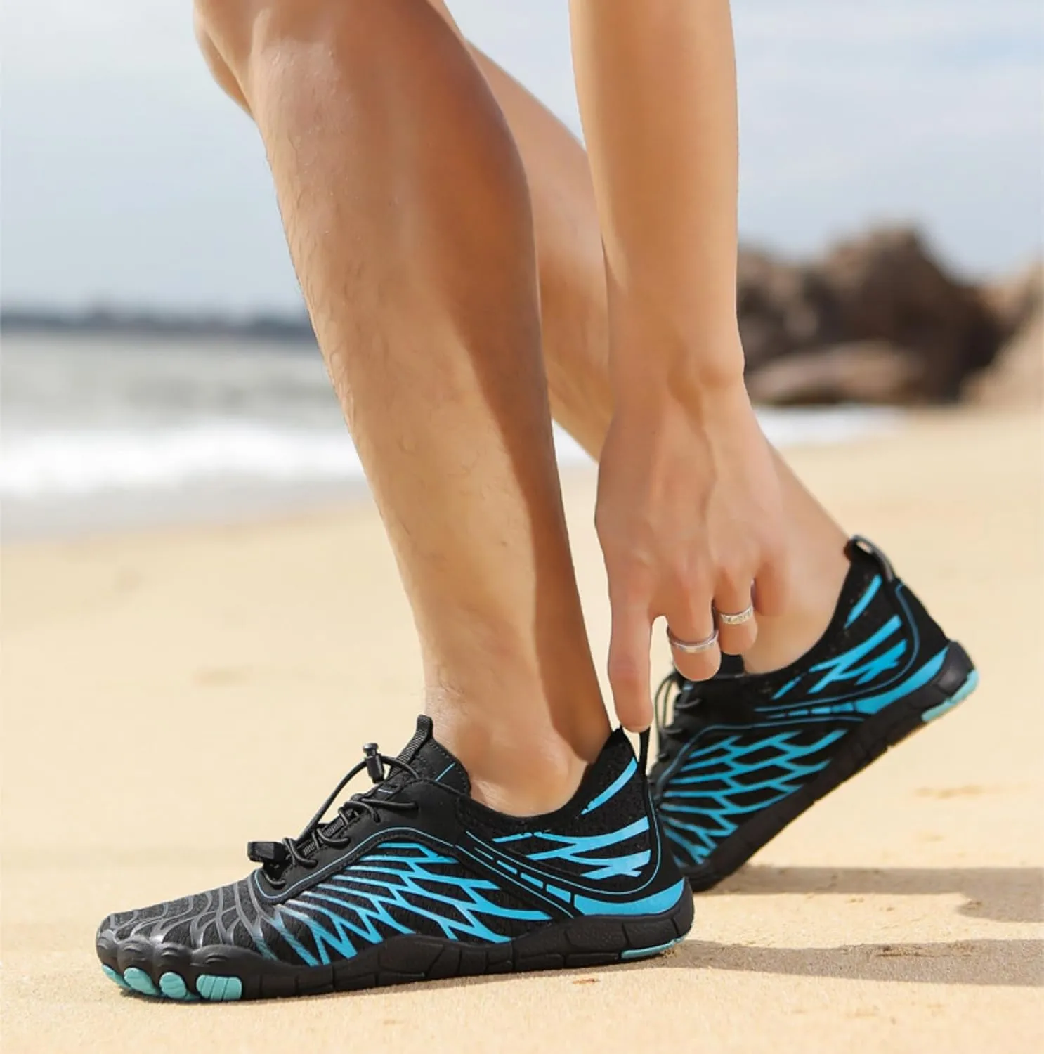 Grounded Freedom Shoes, Hike Barefoot Footwear Womens Men, Wide Toe Box Quick Dry Water Shoes Beach Sneakers