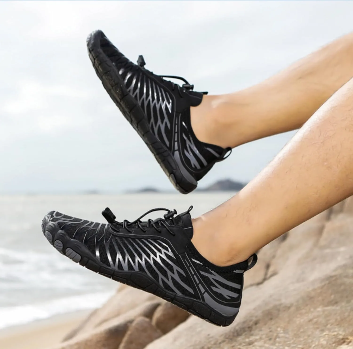 Grounded Freedom Shoes, Hike Barefoot Footwear Womens Men, Wide Toe Box Quick Dry Water Shoes Beach Sneakers