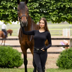 Kennedy Seamless 2.0 V Neck Longsleeve - Classic Black - Ladies