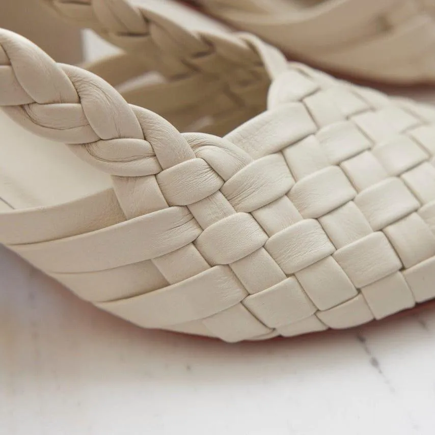 Lucille Braided Heel in Vanilla