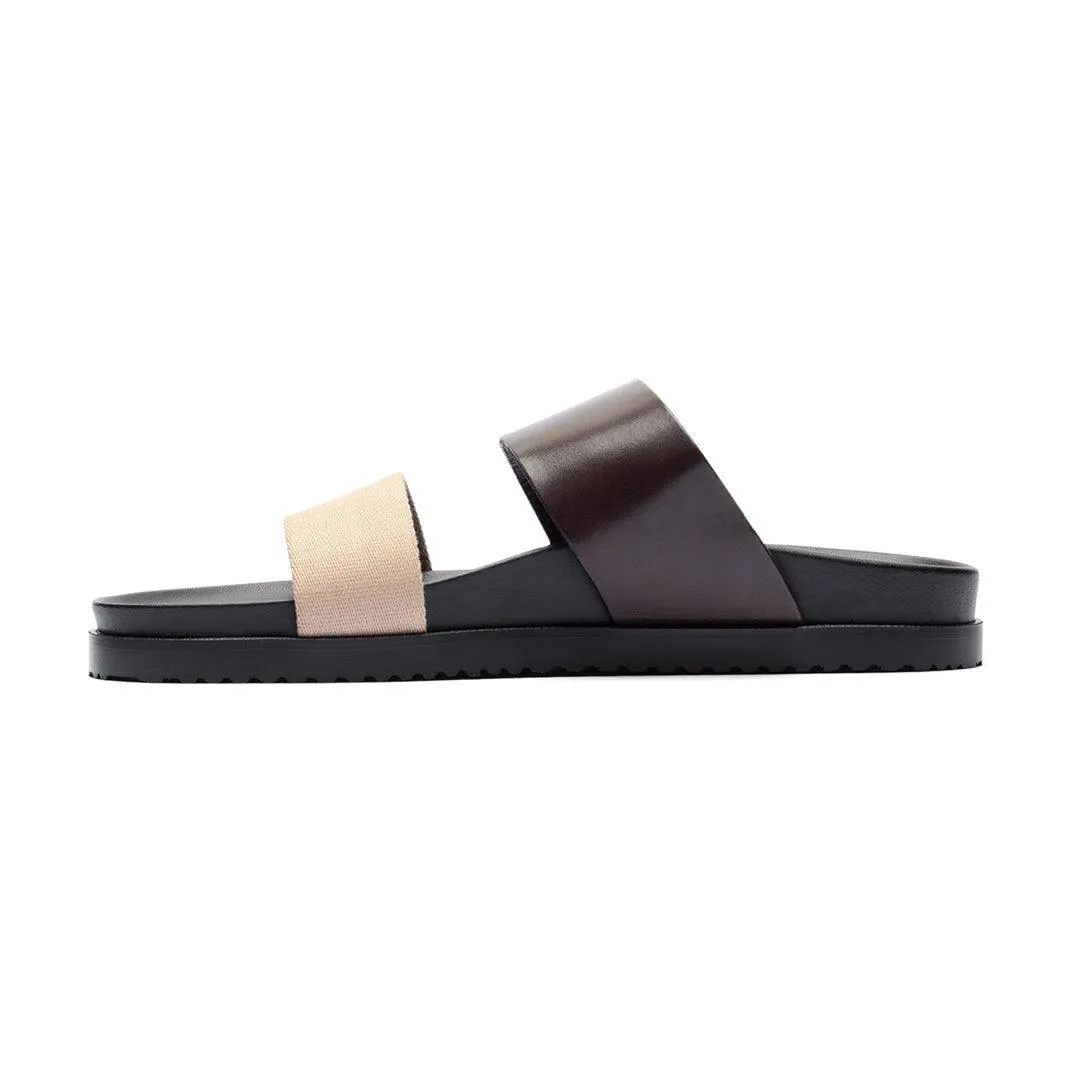 Men's Brown & Tan Cinturini Sandal From Del Toro Shoes