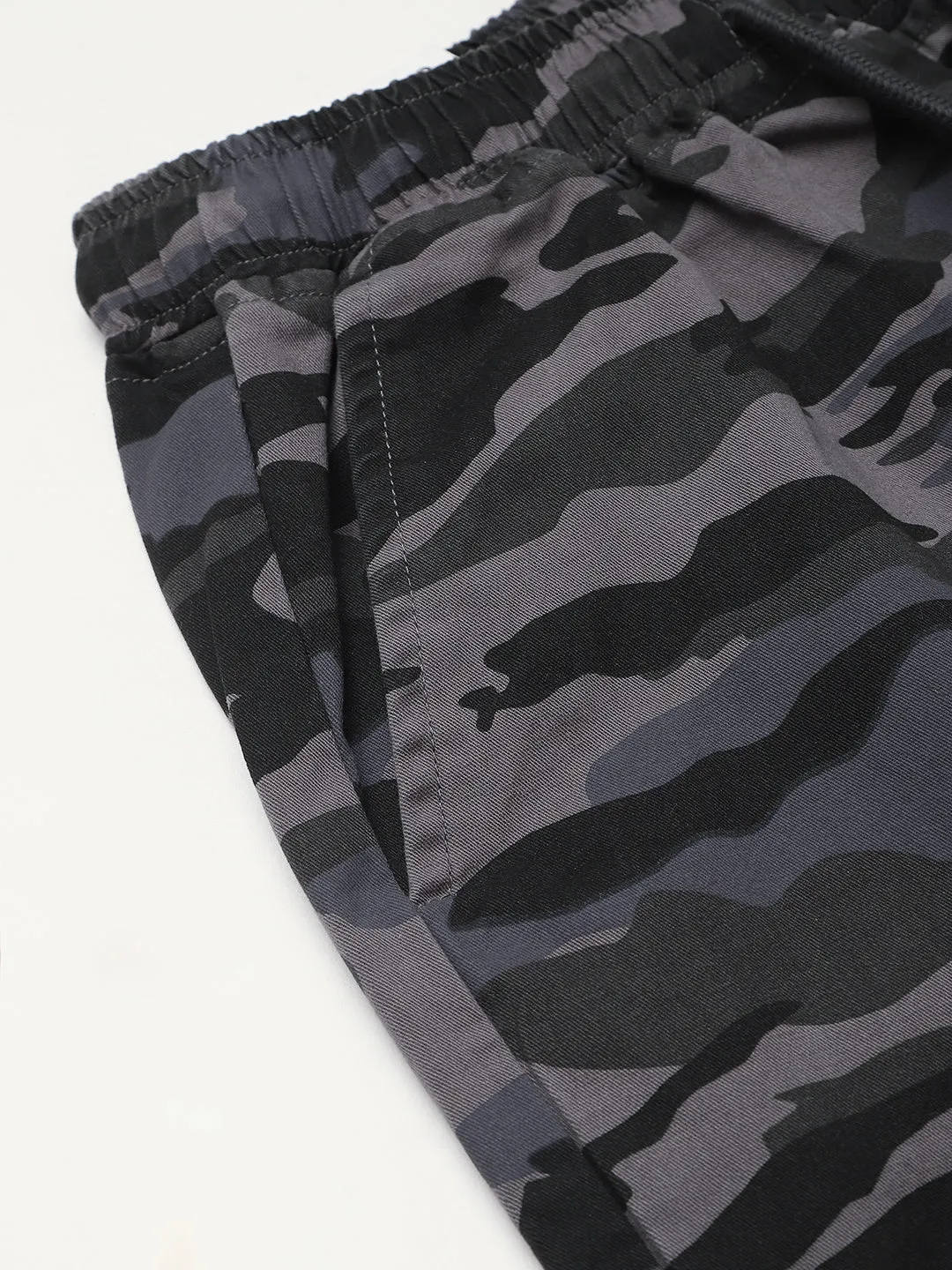 Men's Straight Fit Cotton Cargo Joggers (Natural Grey)