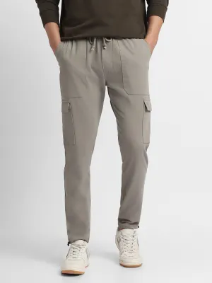 Mens's Mousse Grey Solid Cargo Jogger