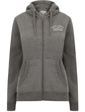 Montauk Zip Through Hoodie In Charcoal Marl - Tokyo Laundry Active