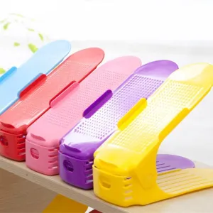 Shoes Slots Organizer Plastic Space-Saving Display Storage Rack Holder