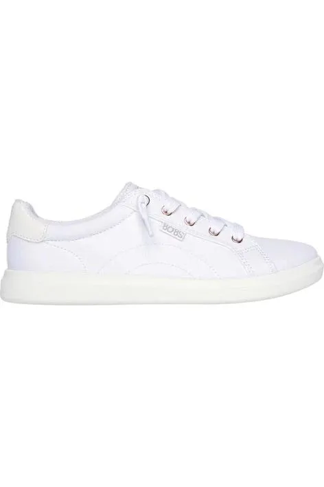 Skechers 114453/WHT White Womens Bobs D Vine Slip On Tied Off laces Trainers