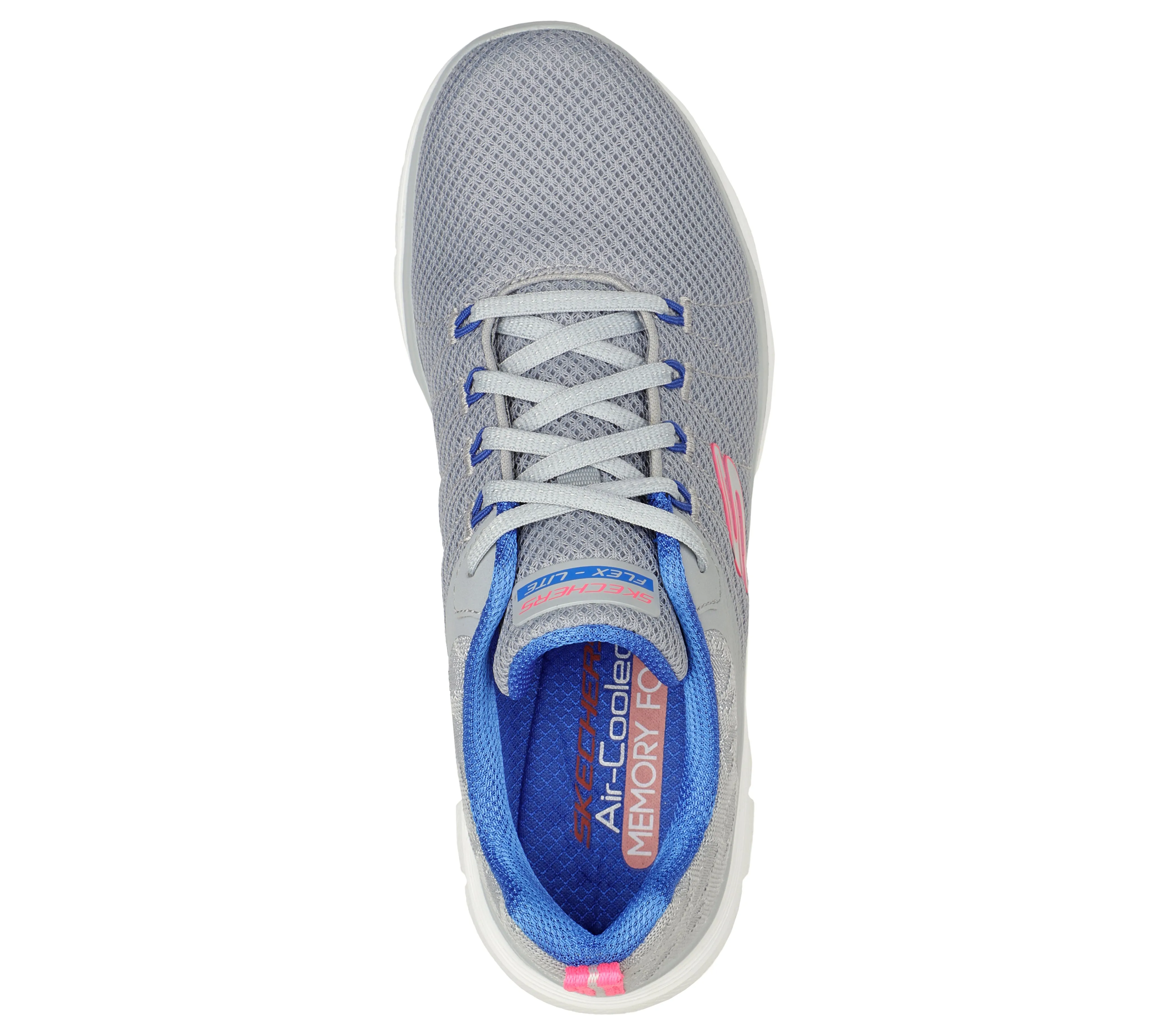 Skechers 149580/GMLT Grey Women's Sporty Knit Mesh Upper Trainers