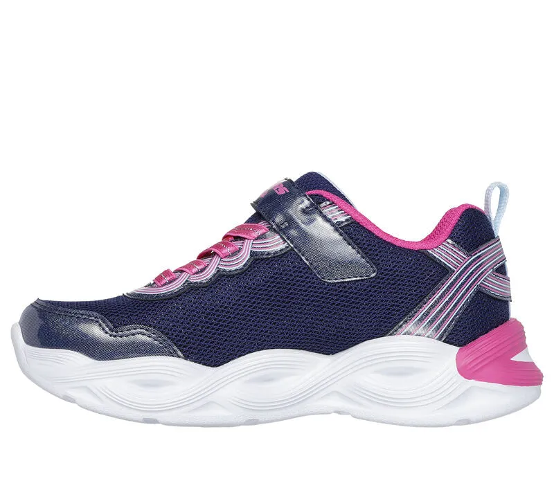 Skechers Girls Trainer S-Light Twisty Glow Navy/Multi