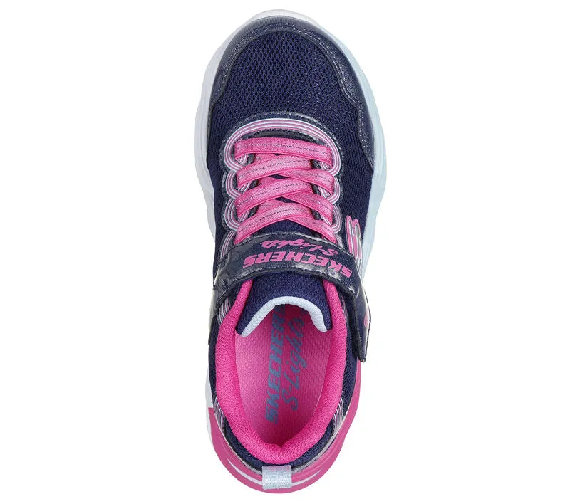 Skechers Girls Trainer S-Light Twisty Glow Navy/Multi
