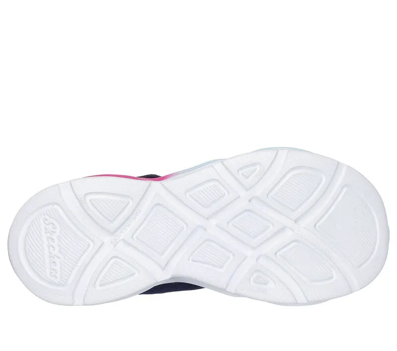 Skechers Girls Trainer S-Light Twisty Glow Navy/Multi