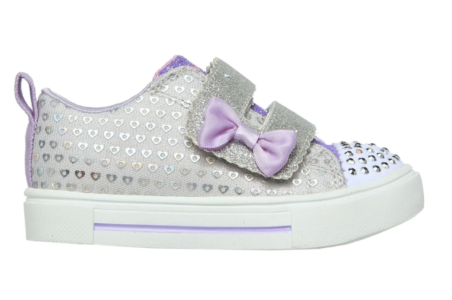Skechers Kids Twinkle Toes Twinkle Sparks Heart Dreams Trainers - Silver