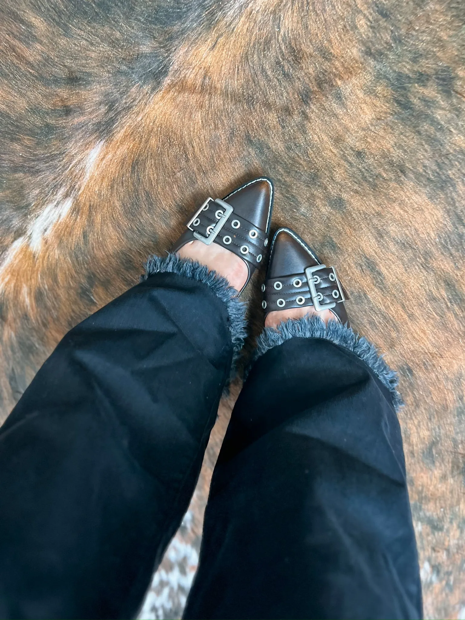 SLINGBACK FLATS-BROWN