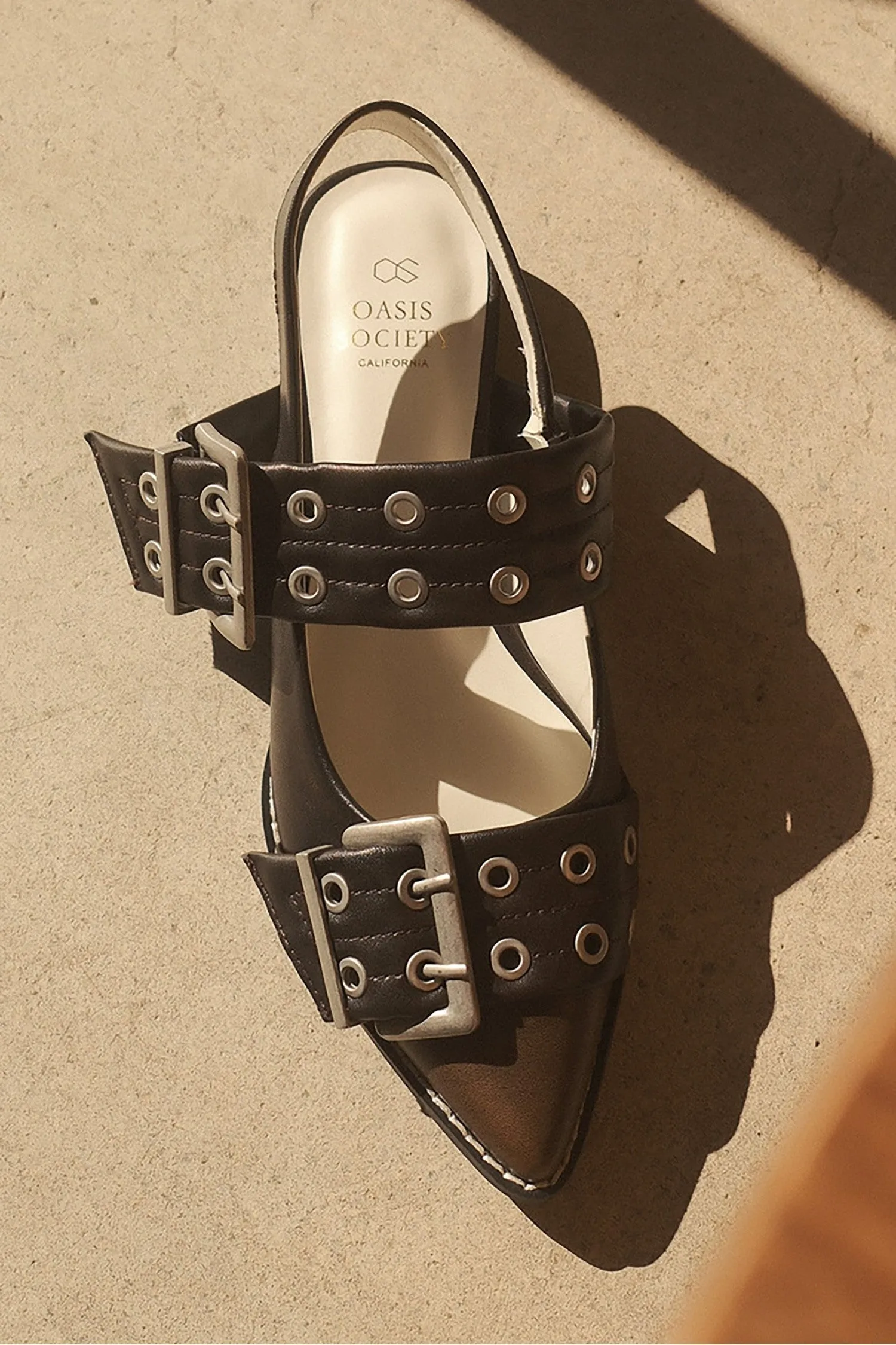 SLINGBACK FLATS-BROWN