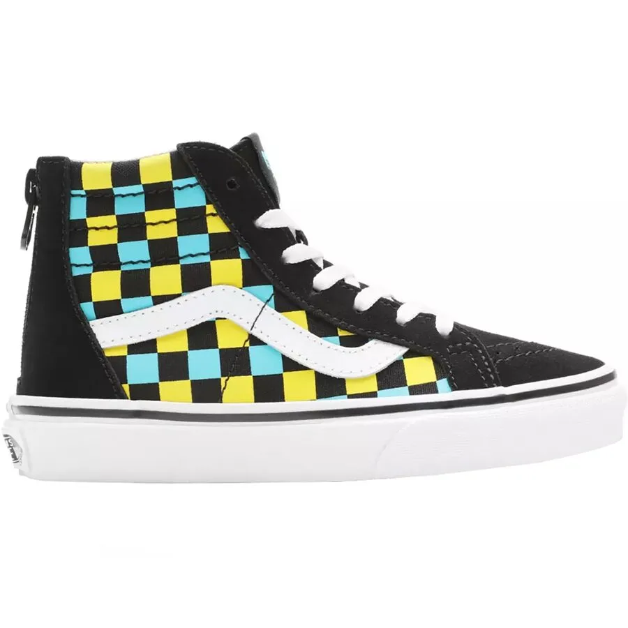 Vans Sk8 Hi-Zip Neon Glow Check
