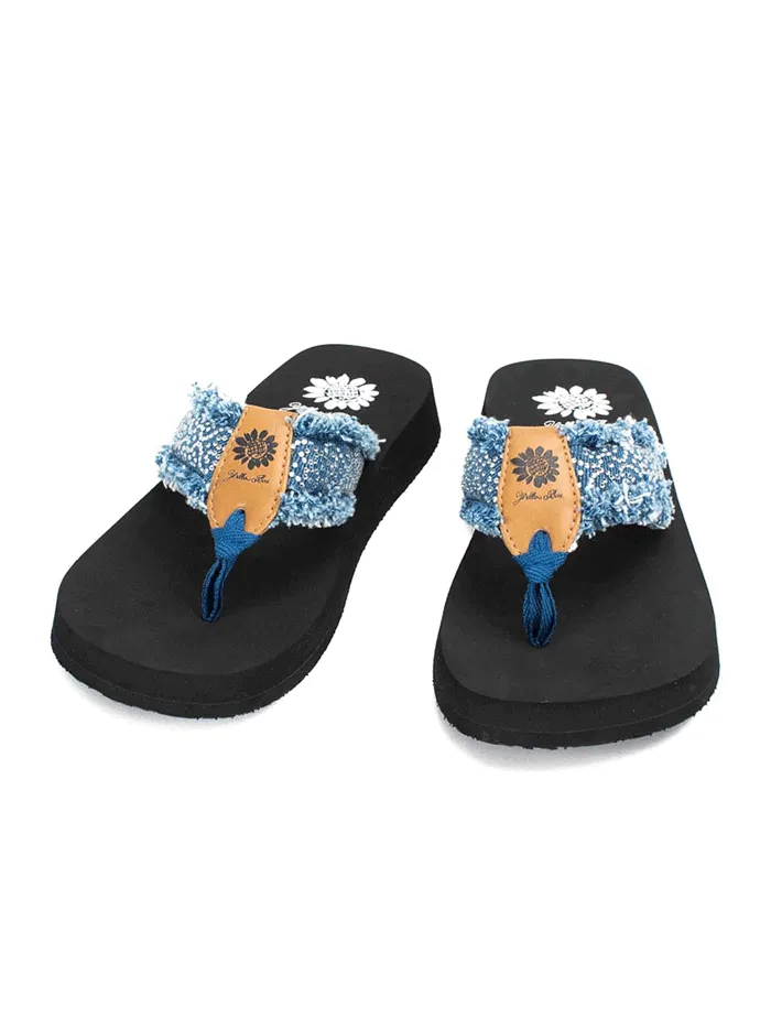 Yellow Box 52352 Womens Foseta Flip Flop Sandals Denim - 1
