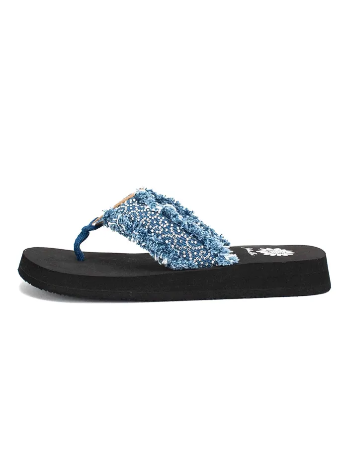 Yellow Box 52352 Womens Foseta Flip Flop Sandals Denim - 1